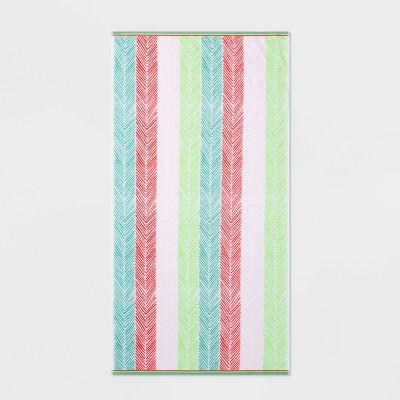 XL Chevron Striped Beach Towel - Sun Squad™