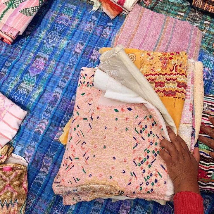 Traditional handwoven and dyed textiles