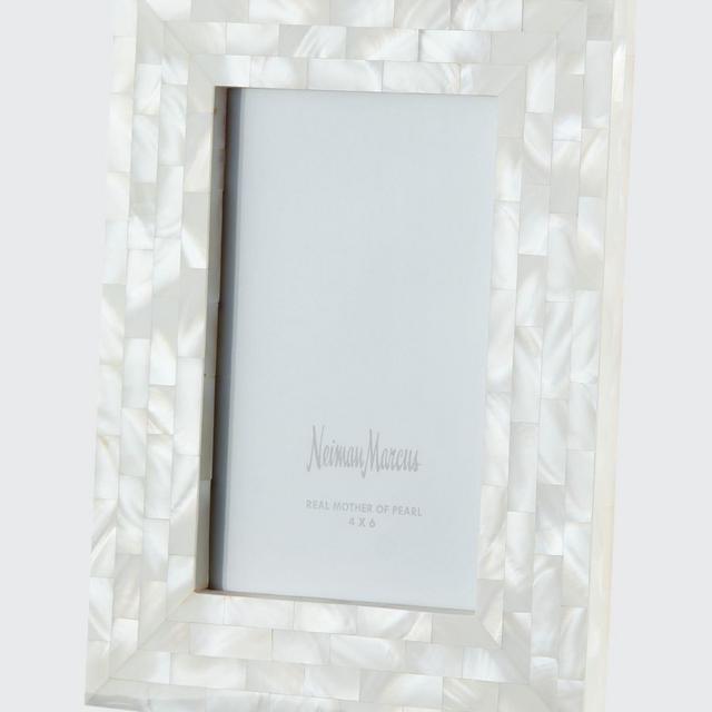 The Jws Collections Mother-of-Pearl Picture Frame, White, 4" x 6"