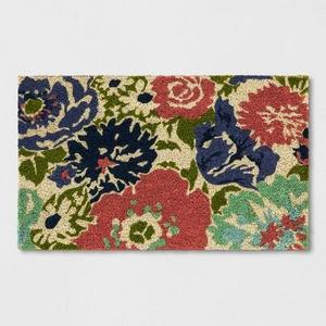 Orange Floral Doormat 1'6"X2'6" - Threshold™