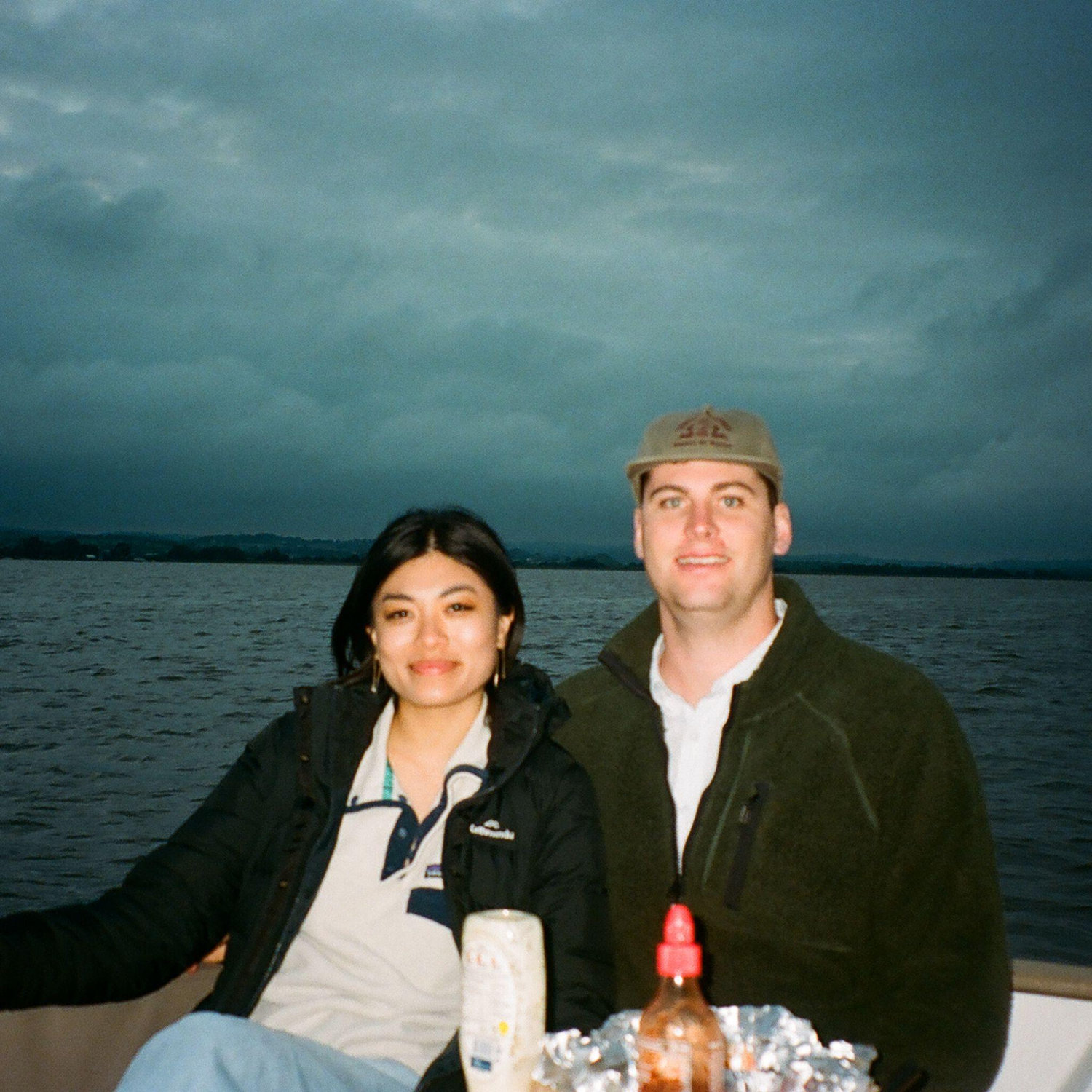 Eating fish and chips on the Exeter Estuary