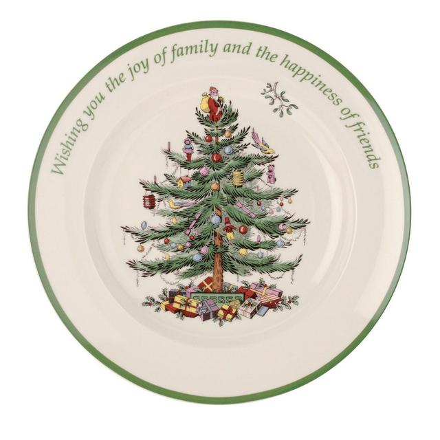 Spode Christmas Tree Round Sentiment Plate