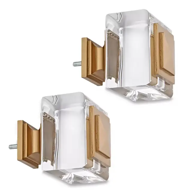 Cambria® Estate Normandy Square Finials in Warm Gold (Set of 2)