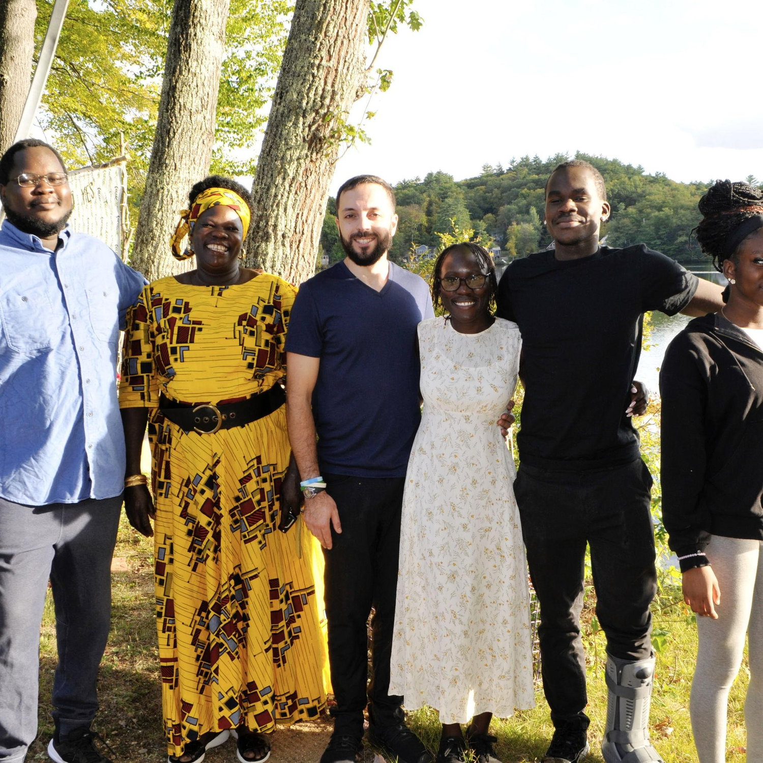 Lidia's family photo at the engagement party.