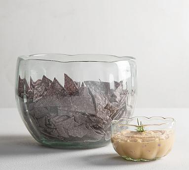 Recycled Glass Pumpkin Serving Bowls