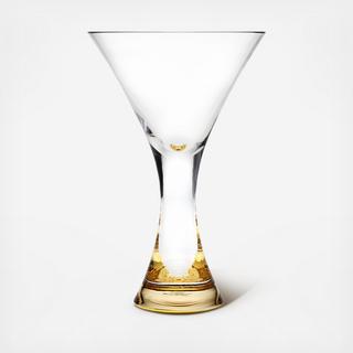 Finley Gold Accented Cocktail Glass, Set of 2