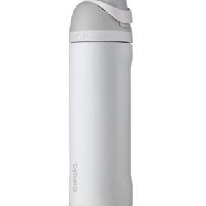 Owala FreeSip Insulated Stainless Steel Water Bottle with Straw, BPA-Free Sports Water Bottle, Great for Travel, 24 Oz, Shy Marshmallow