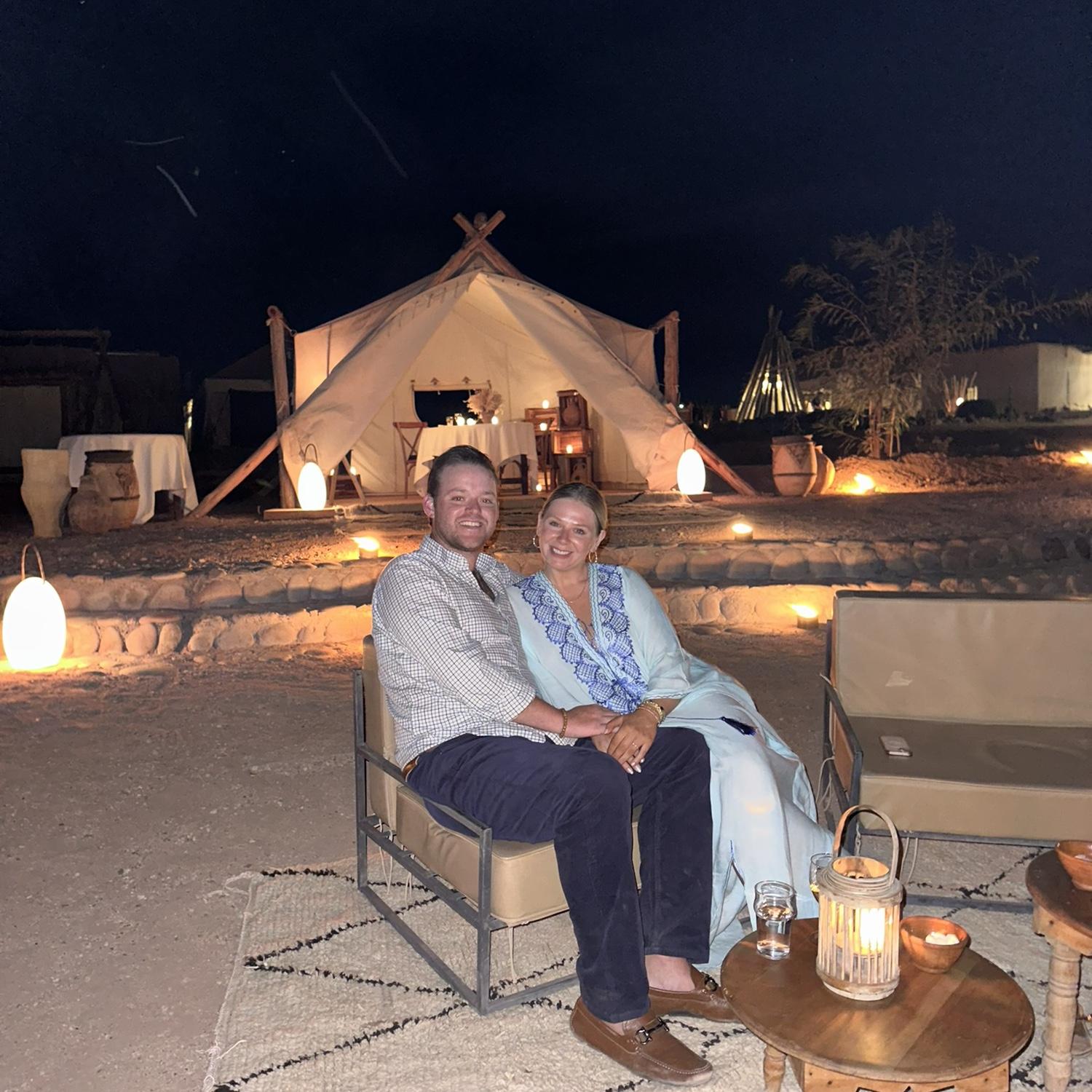 Camping in the Agafay Desert, Morocco