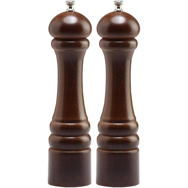 Chef Specialties 10" Imperial Pepper Mill and Salt Mill Set, Walnut