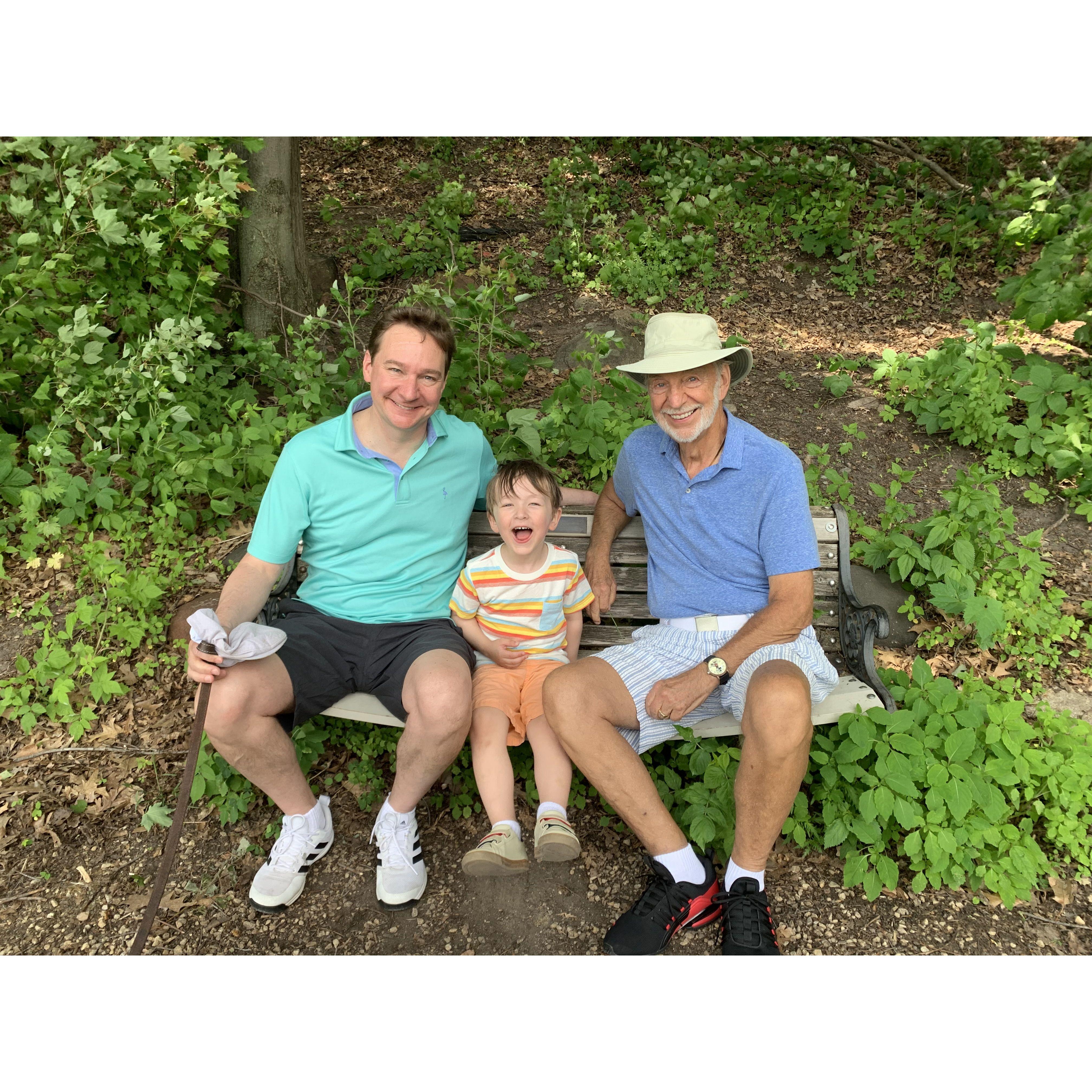 A summer walk and picnic with the grandparents.