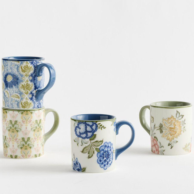 Kravet Mugs, Mixed Set of 4 - Multi