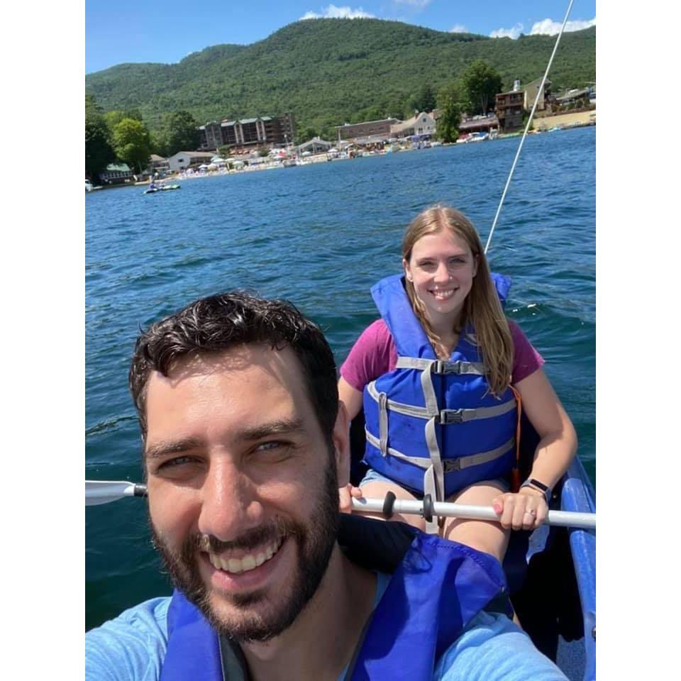Kelsey's first time kayaking in Lake George