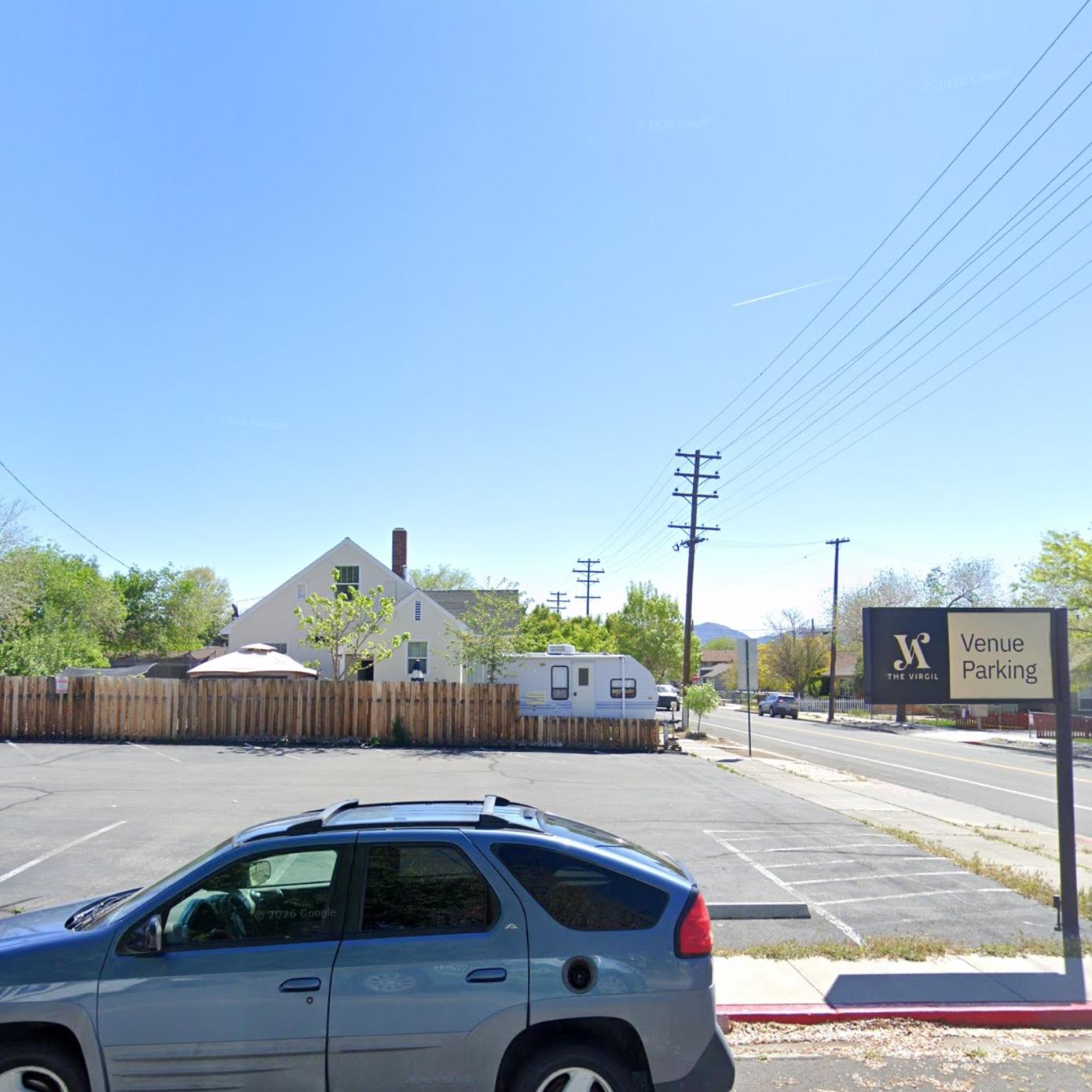 Parking lot for guests is one block down the street from the venue and can be found in maps by entering 1295 Wilson Av, Reno, NV