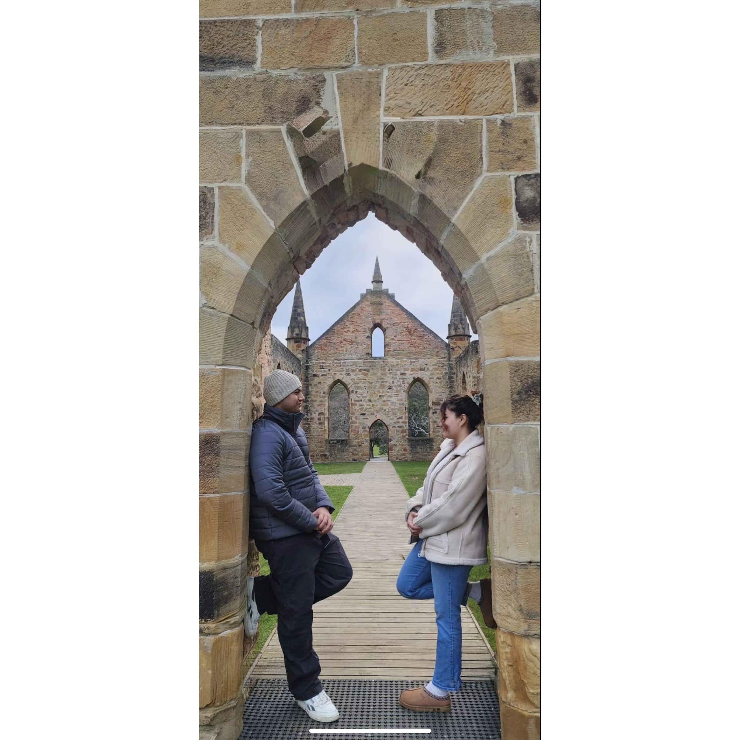 Tasmania location where had my birthday trip two days after engagement