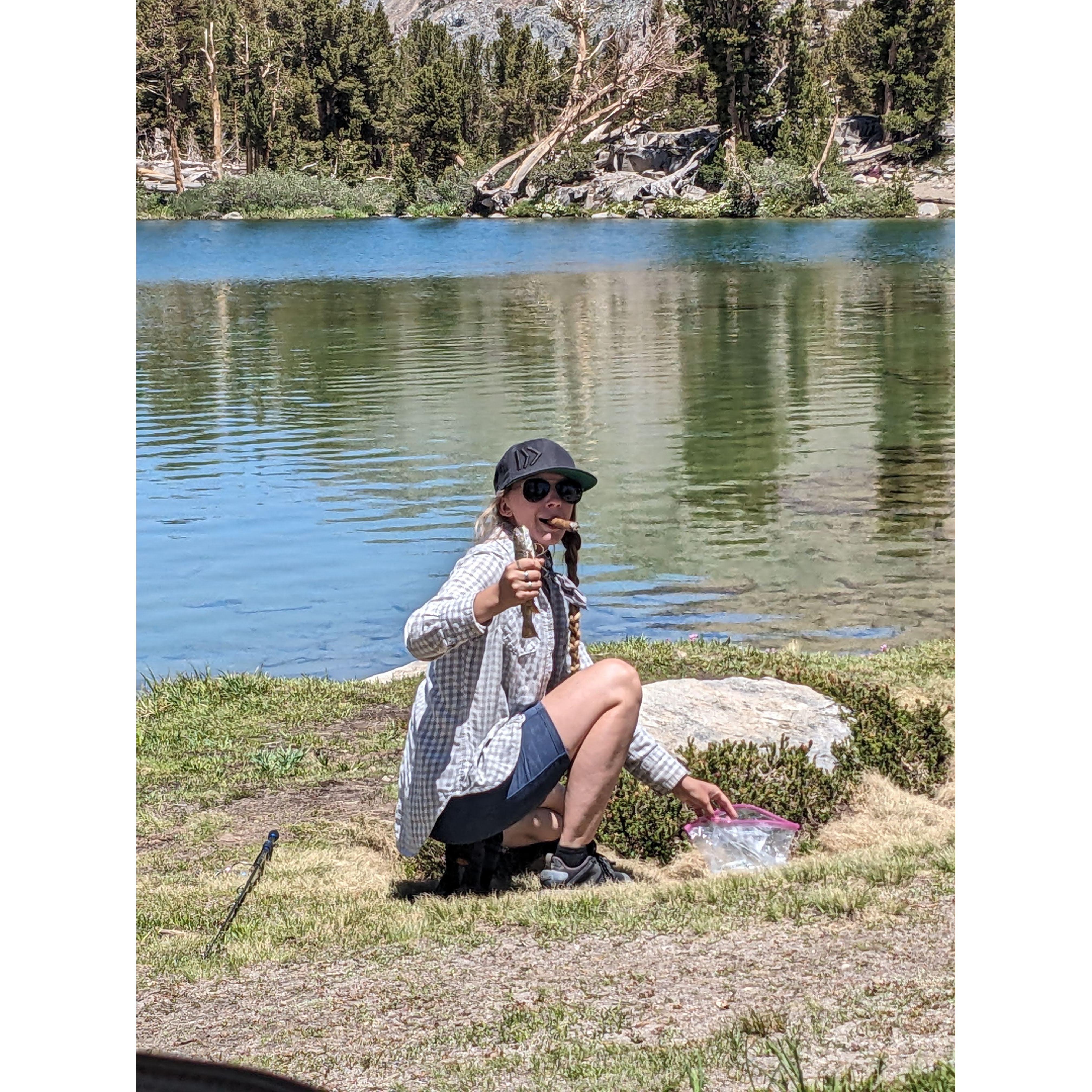 Is she embodying camp vibes fishing and smoking a cigar? Or does she just look like Sméagol singing "So juicy, sweeeeet"
#DuckLakeAugust2023