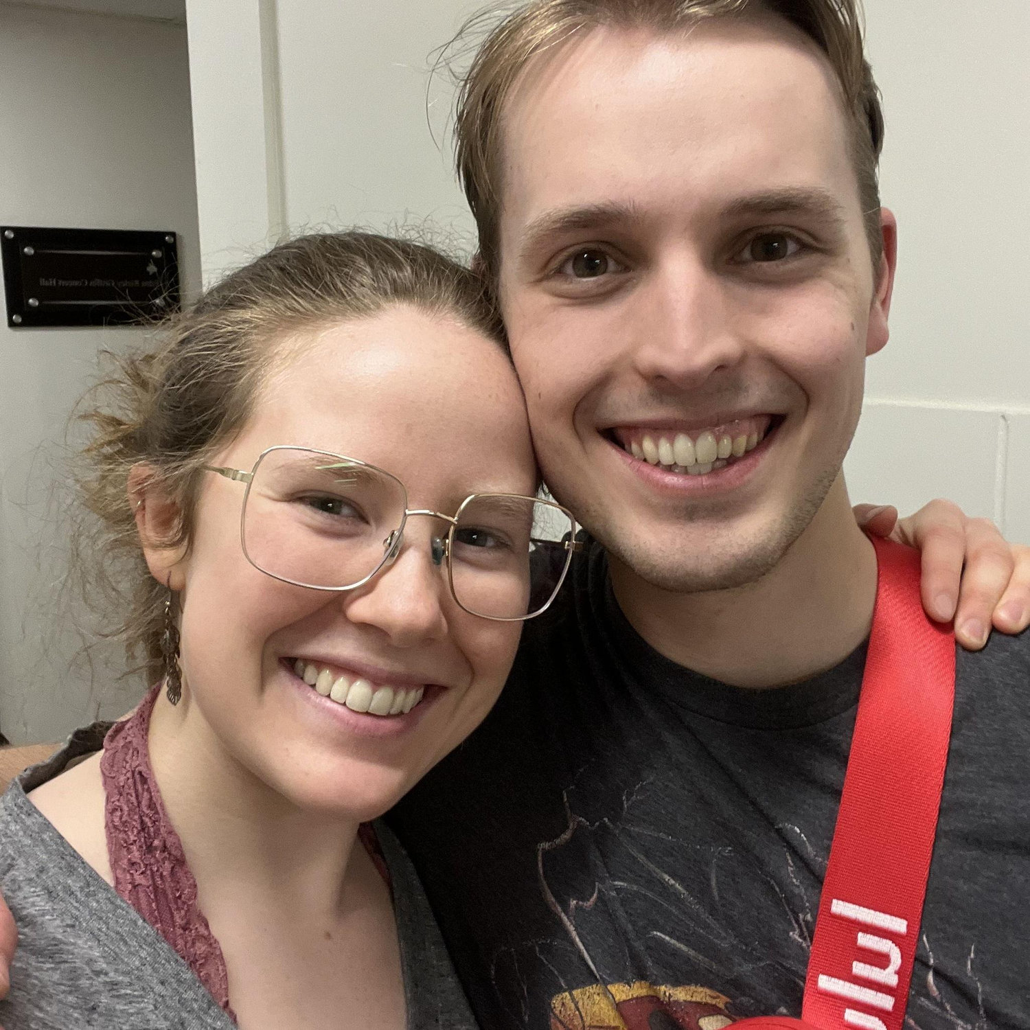 The second selfie we ever took, after a family friend asked Lincoln's mom what we looked like together