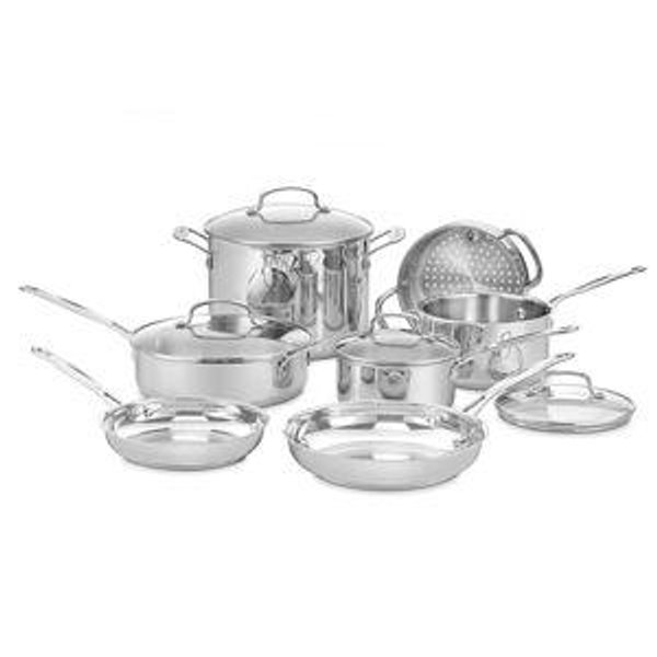 Cuisinart 11-Piece Cookware Set, Stainless Steel Collection