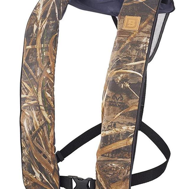 Bluestorm Gear Cirrus 26 Inflatable PFD Life Jacket (Max5 Camo) | US Coast Guard Approved Automatic/Manual Life Vest for Adults