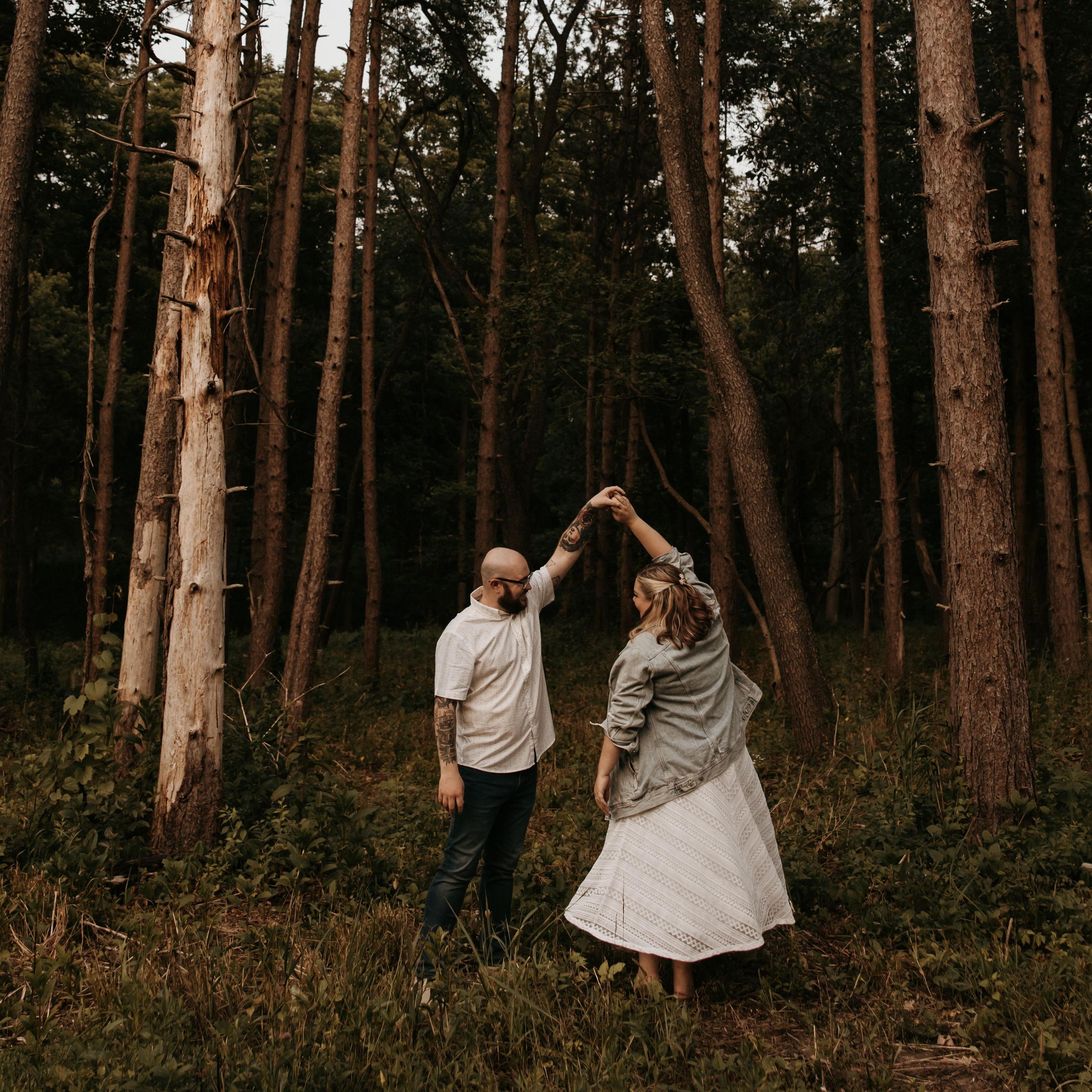 dancing in the forest!