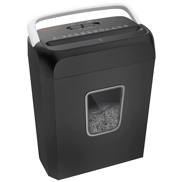 Paper Shredder for Home Use, 6-Sheet Cross-Cut Paper Shredder with Solid Cutters, Durable&Fast Shredder for Home Office with 3.4-Gallon Basket, Shreds Card/Staple/Clip
