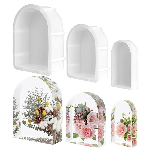 Large Resin Molds, Arch Silicone Molds for Epoxy Resin, Large Resin Molds for Flower Preservation, Deep Pour Molds for Furniture Decoration, DIY Wedding Bouquets Preservation, Valentine's Day Gifts