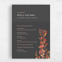 Grey Wedding Program - Gramercy