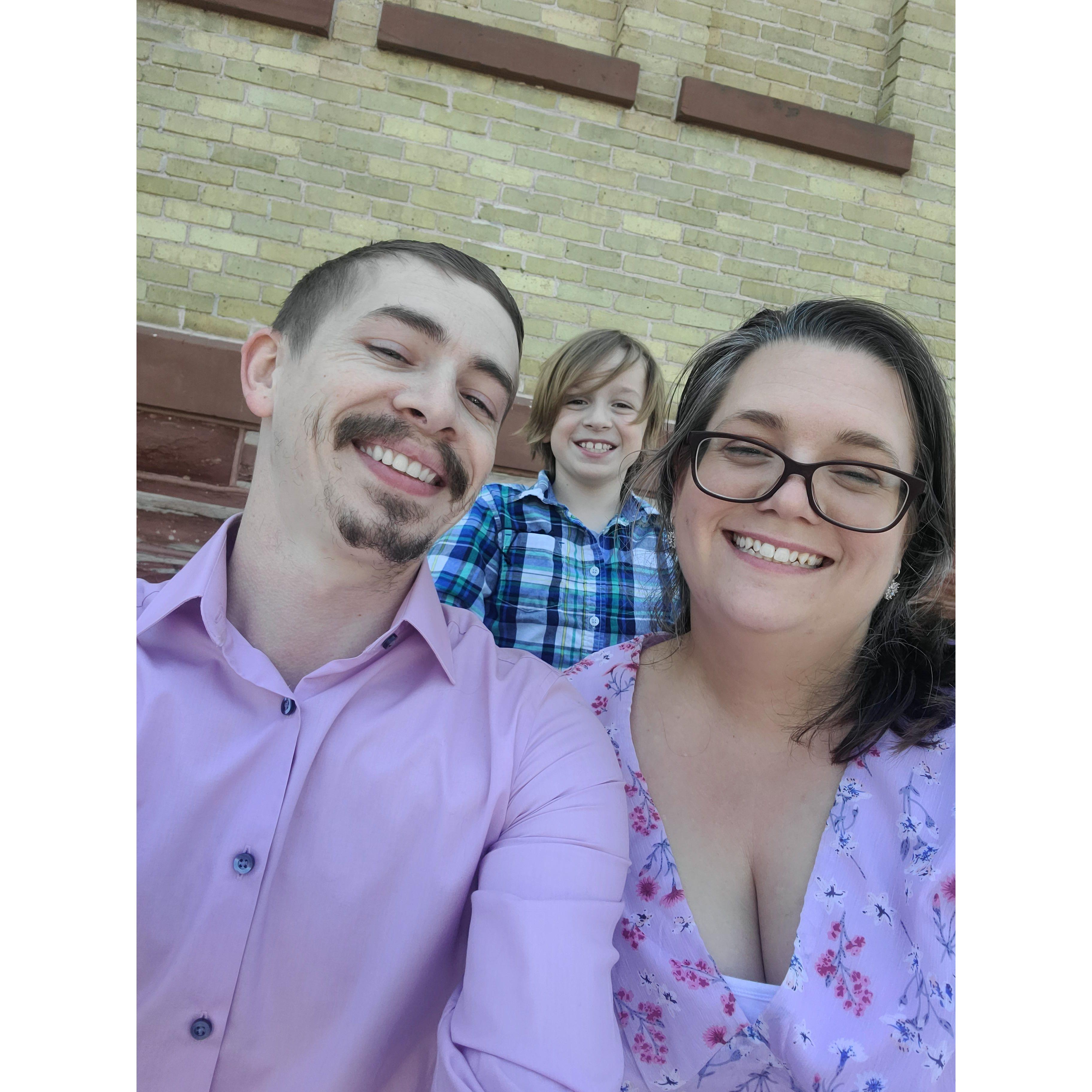 At the courthouse.