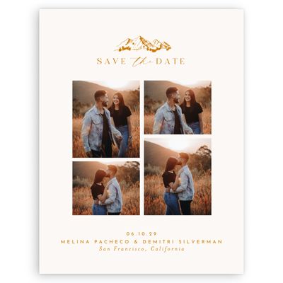 Nutmeg, Orange Wedding Digital Save the Date - Crispin Multiphoto