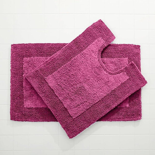 BrylaneHome BH Studio 2 Piece Bath Rug Set - Raspberry