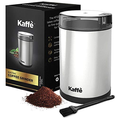 Kaffe Electric Coffee Grinder - Black - 3oz Capacity with Easy On