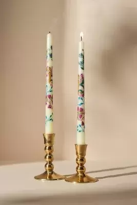 Venetian Garden Taper Candles, Set of 2