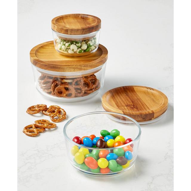 Pyrex 6-Pc. Storage Set with Wood Lids
