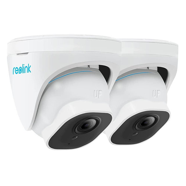Outdoor Security Cameras, REOLINK Home Security Camera System for 5MP PoE IP Surveillance, Human/Vehicle Detection, Work with Smart Home, Time-Lapse, Up to 256GB SD Card, RLC-520A (Pack of 2)