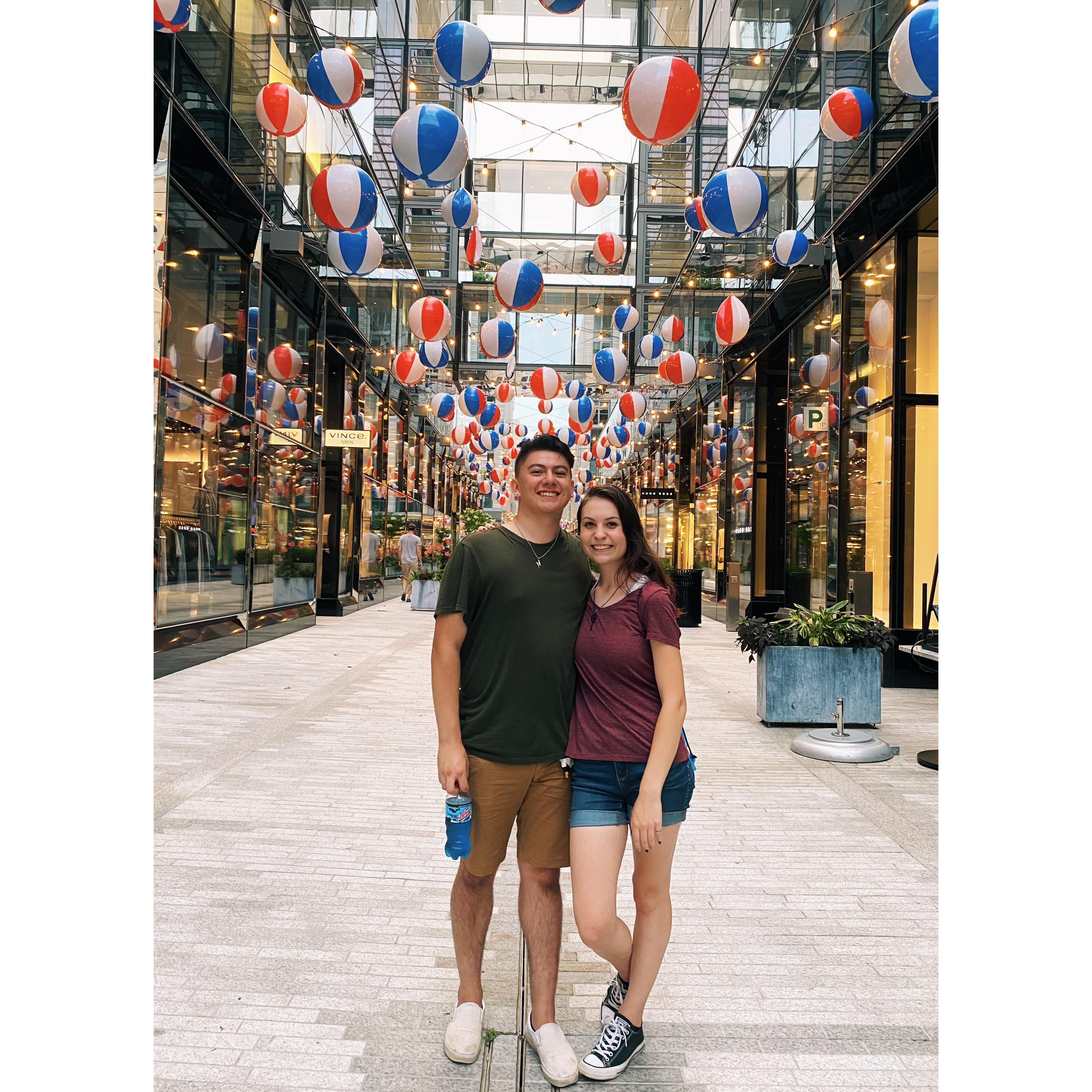 Our second date took place walking the National Mall and seeing CityCenter where we asked a guy to take this photo and he held our phone UPSIDE DOWN.