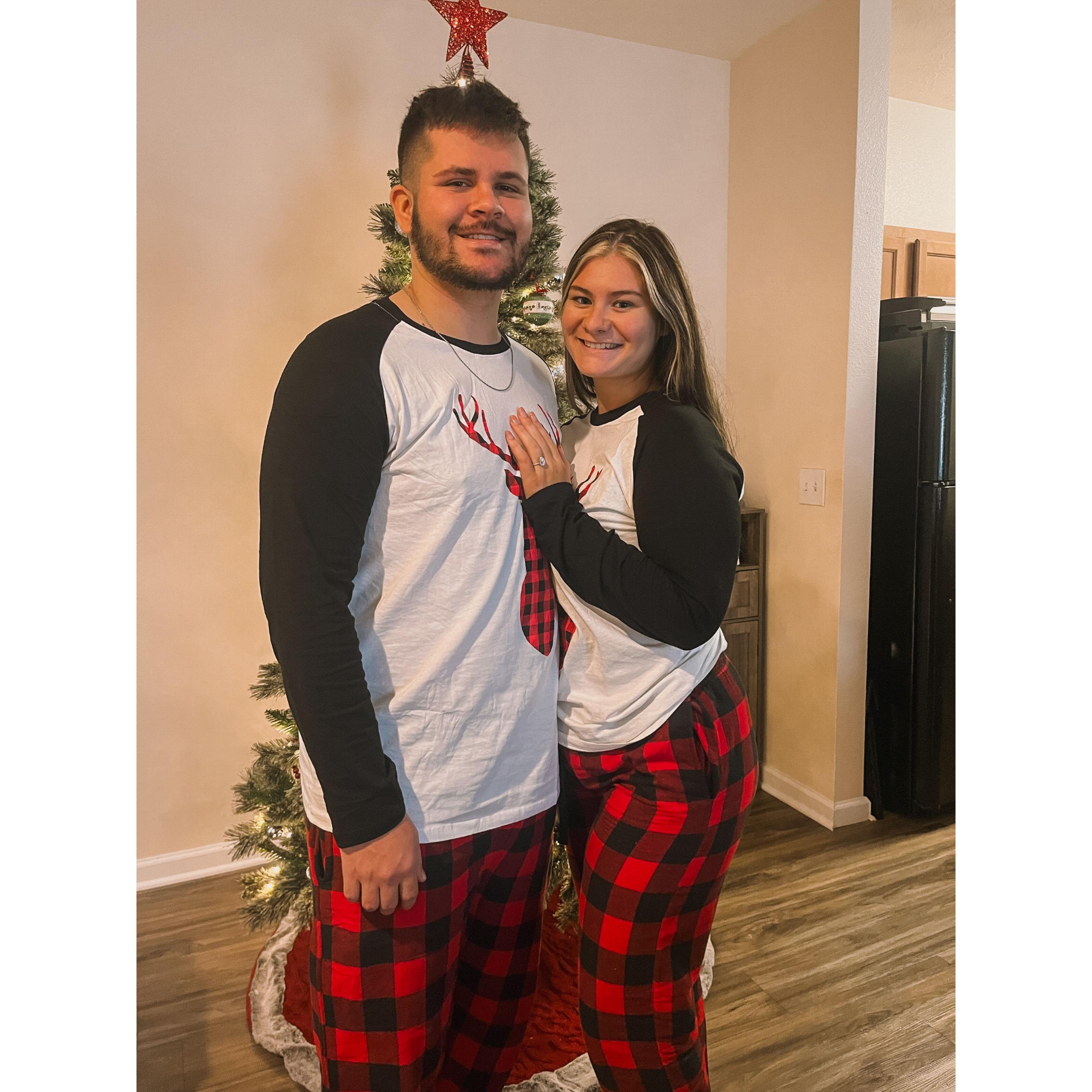 Our first chirstmas together! Engaged too!