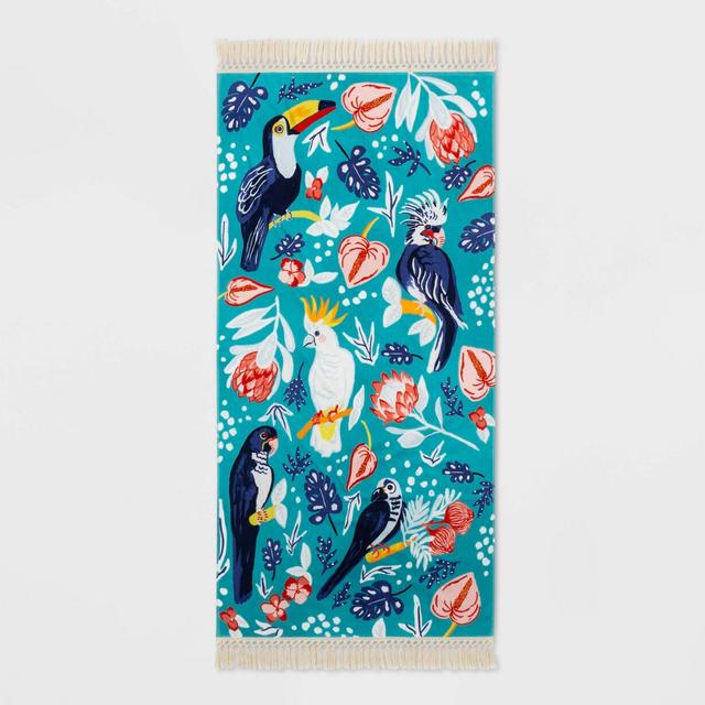 Tropical Bird Floral Beach Towel - Opalhouse™