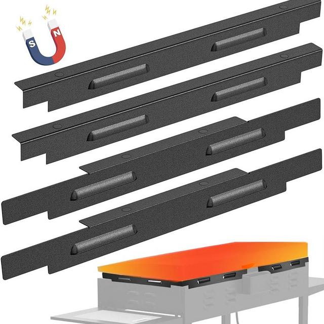 Wind Guards for Blackstone 36 inch Griddle, Magnetic Wind Screens, Blackstone Griddle Accessories, Fit with Hood, Rear Grease Cup and Side Shelf, Heat Shield for Side Table, Grilling Gifts, Black