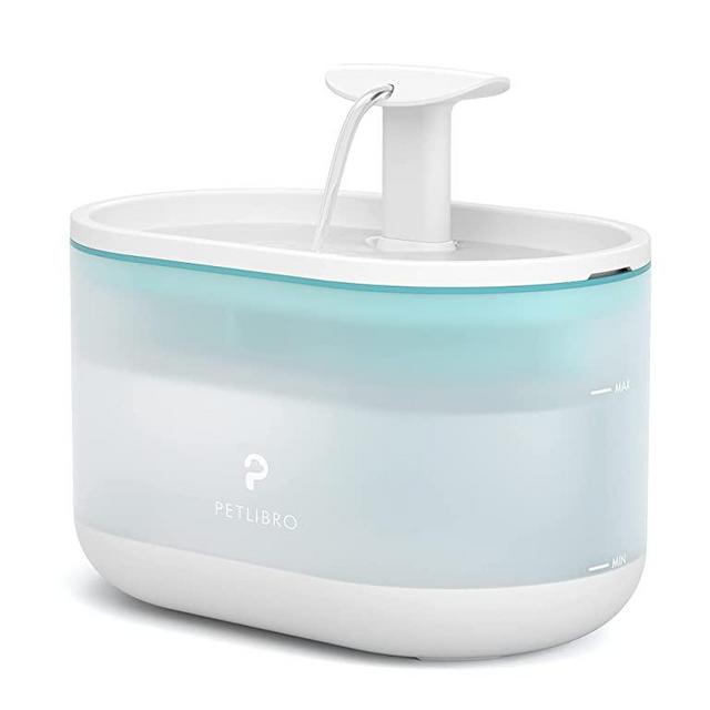 PETLIBRO Cat Water Fountain, Ultra Quiet with Two Flow Modes, BPA-Free Capsule Pet Water Fountain, 71oz/2.1L Visible Water Level Dog Water Dispenser with Large-Size Filter for Cats & Dogs