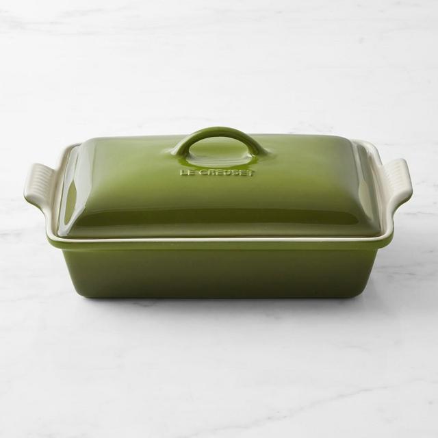 Le Creuset Heritage Stoneware Rectangular Covered Casserole, 12 1/2", Olive