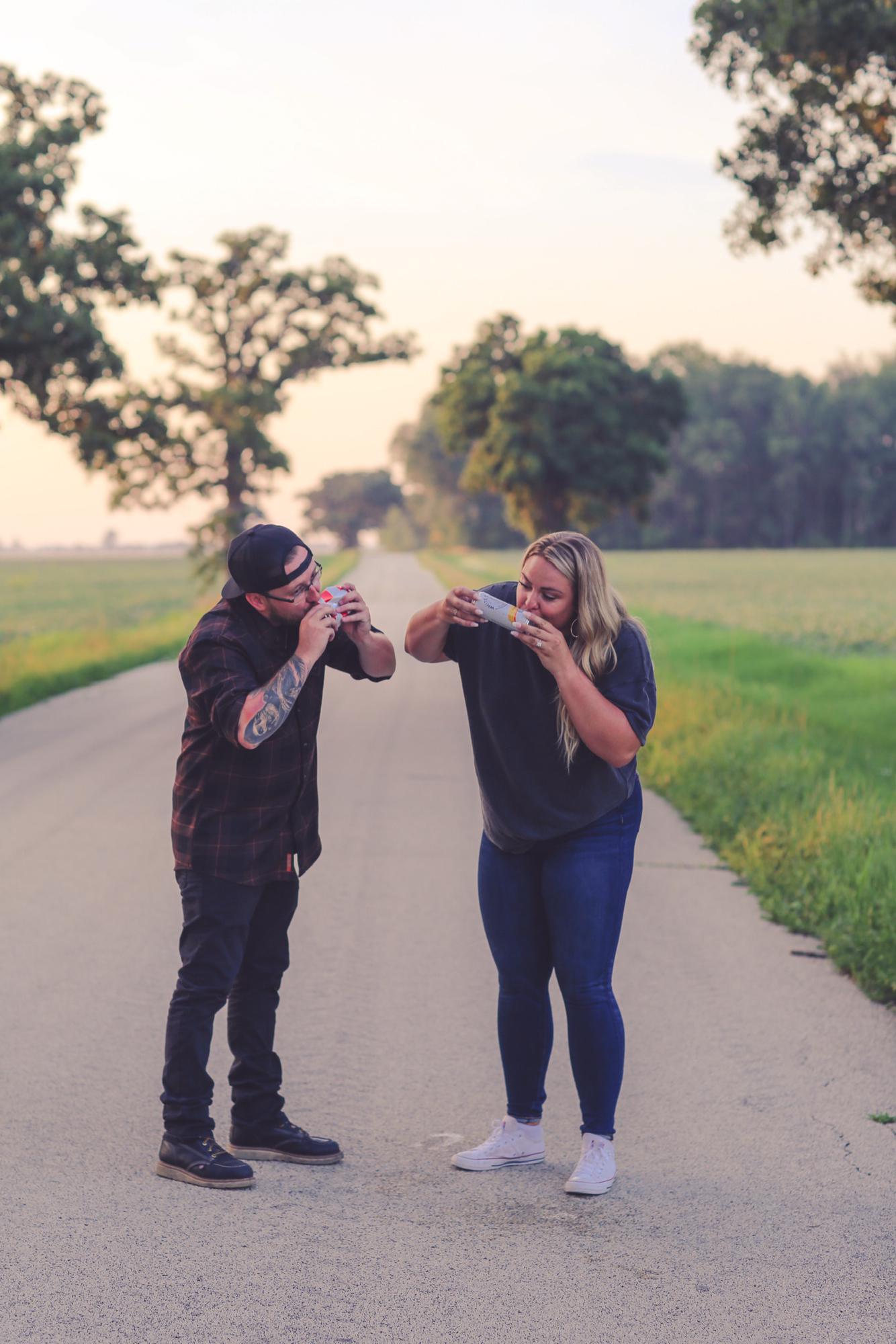 Had to have a little bit of fun at the end of our engagement shoot