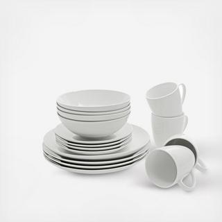 Simply White 16-Piece Coupe Dinnerware Set, Service for 4