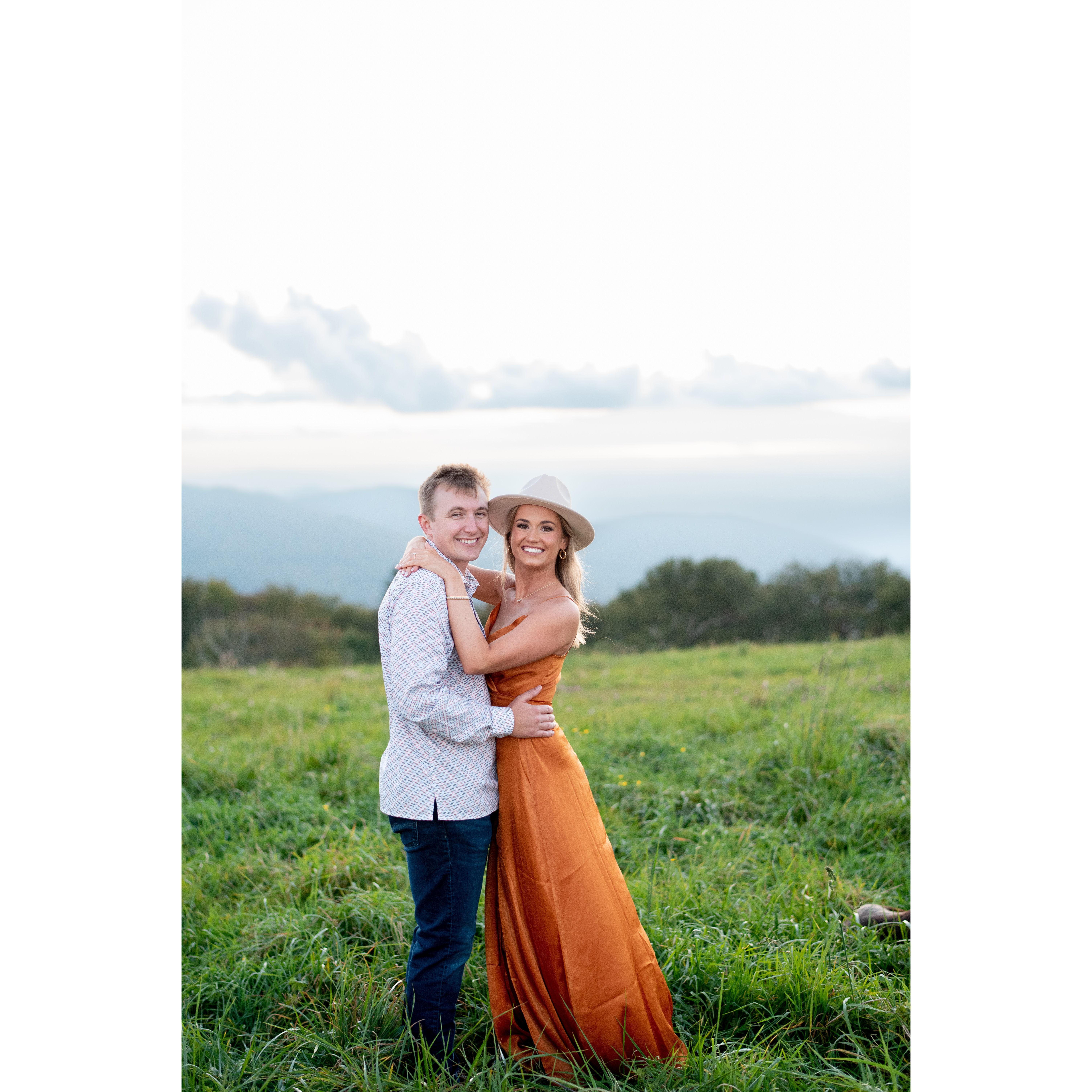 Engagement photoshoot in the Smoky Mountains