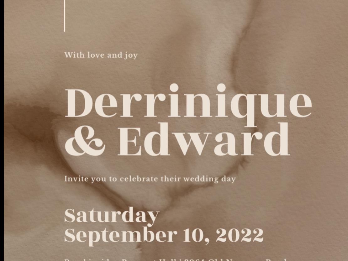 The Wedding Website of Derrinique Simmons and Edward Smith Jr