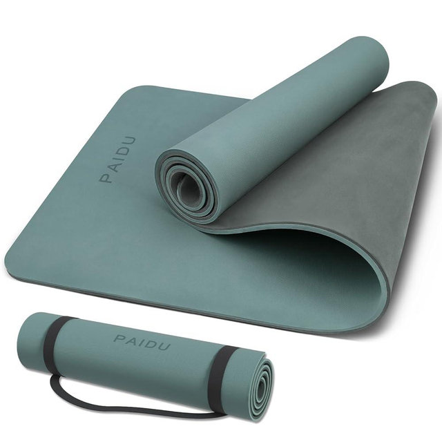 PAIDU Yoga Mat Non Slip Anti-tear,extra thick High Resiliency Professional POE Yoga Mats for Women Men Kids,70"x24"x10mm,Workout, Yoga, Pilates and Floor Exercise, with Carrier Strap