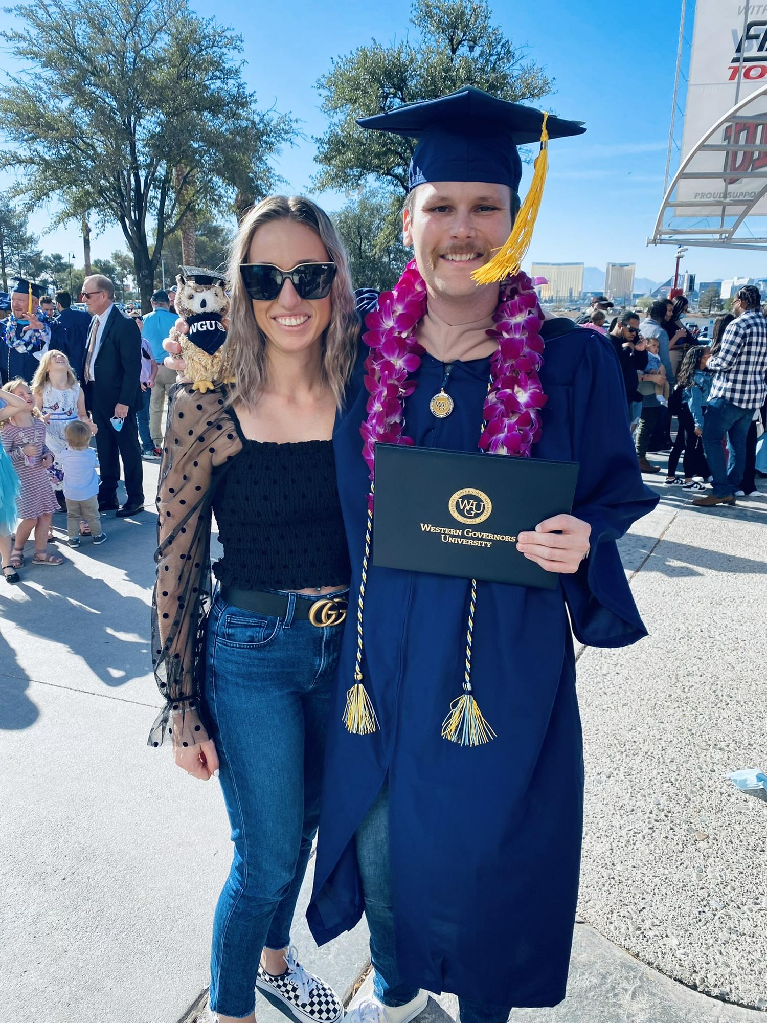 Las Vegas for Chris’s masters degree ceremony 2021