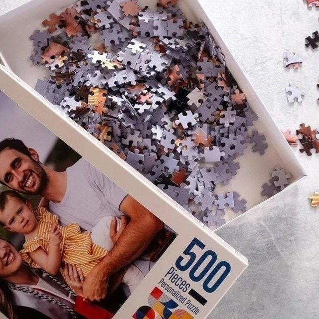 Personalized Puzzle, Large Piece Jigsaw Puzzles for Seniors Adults, Puzzles for Elderly, Custom Puzzle from Photo Couples, Fathers Day Gift