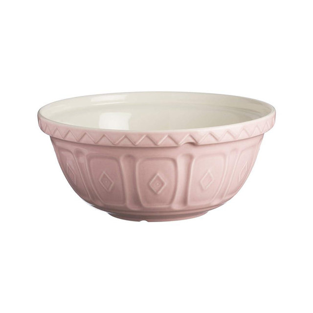 Mason Cash S12 Colour Powder Pink Chip Resistant Earthenware Mixing Bowl 29cm Diameter, 4 Litre/29 cm