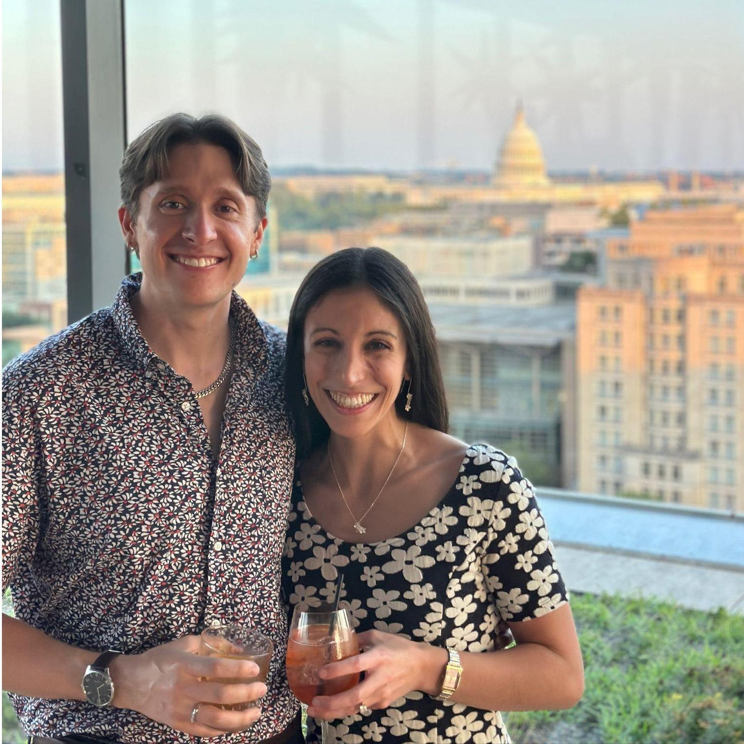 A rooftop drink at our favorite Italian restaurant in DC.