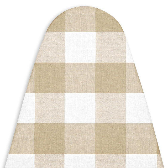 Encasa XO Ironing Board Cover and Pad 54"x15" - 4mm Felt Large Iron Board Cover with Padding, Stain-Safe Dye, Non Slip, Elastic Bungee Cord Tightening, Heat Resistant Buffalo Beige