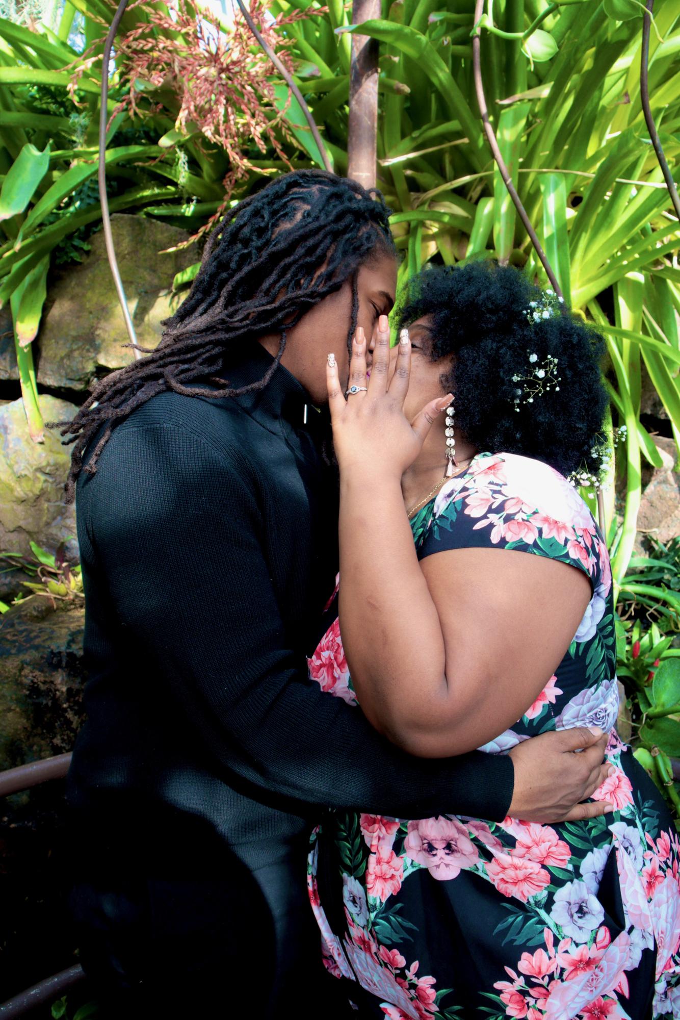 Engagement photoshoot at observatory